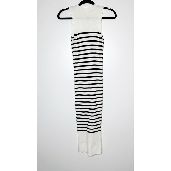 River Island Striped Sleeveless Button-up Sweater Dress Women's Navy Cream US 6 - Picture 4 of 7